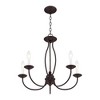 Livex Lighting Home Basics 5 - Light Chandelier in  Bronze - 4 of 4