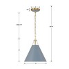 Crystorama Lighting Xavier 1 - Light Pendant in  Vibrant Gold/Blue - 3 of 4