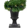 Northlight Real Touch™ Artificial Pre-Lit Cedar Spiral Topiary Tree, Clear Lights - 4.5" - 4 of 4