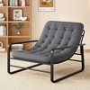 SEVOBAL Accent Chair Arm Chair Small Sofa for Living Room Mid Century Modern Accent Chairs Boucle Reading Bedroom Chair, Gray, 35"*32"*36" - 2 of 4