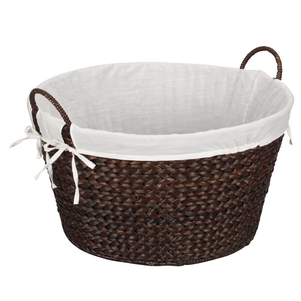 Household Essentials Banana Leaf Laundry Basket Dark Brown