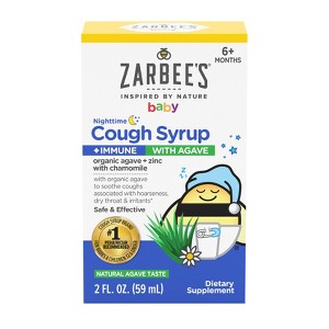Zarbee's Baby Cough Syrup and Immune with Agave Night Time - 2oz - 1 of 4