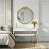 Wooakway 1PC/2PC Gold Ornate Circle Mirror with Decorative Embellished Frame Wall Hanging Accent Mirror Decor for Living Room Bedroom Entryway - 2 of 4