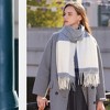 Anna-Kaci Women's Striped Scarf with Soft Cozy Fabric Two-Tone Design and Fringe Trim Detailing - 2 of 4
