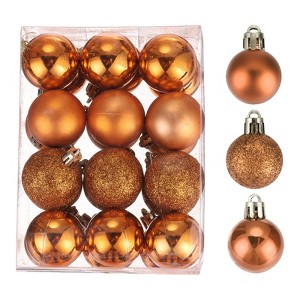 Unique Bargains Shatterproof Home Decorative Christmas Tree Hanging Ball Ornaments 24 Pcs - 1 of 4