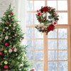 6ft Christmas Garland with Lights | Battery-Powered Pine Cone Garland w/Berries, Bows, Flowers & Ball Ornaments for Fireplace Mantle - 2 of 4
