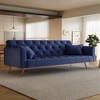 GlasFlength Sofas Modern Sofa with Comfortable Seating for Living Room or Lounge Area Blue,71”*19”*30" - 3 of 4