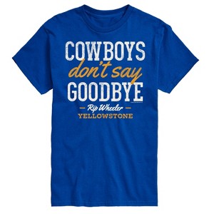 Men's - Yellowstone - Cowboys Don't Say Goodbye Short Sleeve Graphic T-Shirt - 1 of 4