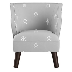 Kids Modern Chair Line Tree - Gray - Skyline Furniture