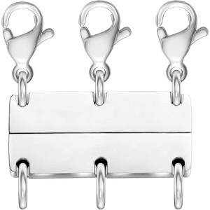 Magnetic Layering Clasps for Necklaces, Gold Multi-Strand Separator for Layered Jewelry - 1 of 4