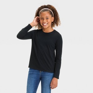 Girls Long Sleeve T shirt Cat Jack Black M Target