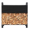 4 Ft Firewood Rack Outdoor, Firewood Rack With Anti-Rust Coating and Waterproof Cover, Firewood Holder - 4 of 4