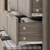 6-Drawer 47"x37"x16" Farmhouse Dresser with 2 Open Shelves, Fluted Doors, Wooden Chest for Bedroom Storage, Living Room - 4 of 4