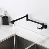 CLIHOME Wall Mounted Kitchen Faucet Double Handle Pot Filler Faucet with 2 Built- in Ceramic Cartridge - 4 of 4