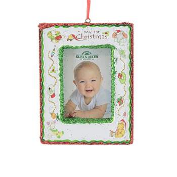 KURT S. ADLER INC 4.25 In My 1St Christmas Photo Frame Ornament Baby's First Tree Ornaments