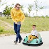 Qaba 12V Electric Ride on Bumper Car for Kids 1.5-5 Years Old, Baby Bumper Car with Remote Control, Green - 3 of 4