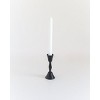 Slickblue Hand Forged Iron Taper Candle Holders, Black or Brass Finish Metal Stands in Small and Large Sizes - 4 of 4