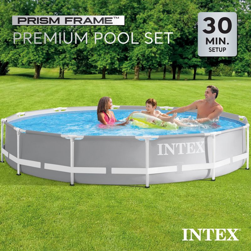 Intex Prism Frame Above Ground Swimming Pool Up, fits up to 6 People, 4 of 9
