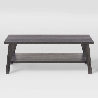 Hollywood Coffee Table with Shelf Dark Gray - CorLiving