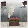 LeisureMod Rectangular Planter in Fiberstone with Drainage Holes for Indoor and Outdoor Home Bloom Collection - 4 of 4