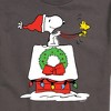 Men's - Peanuts - Snoopy & Woodstock House Sleigh Short Sleeve Graphic T-Shirt - 2 of 4