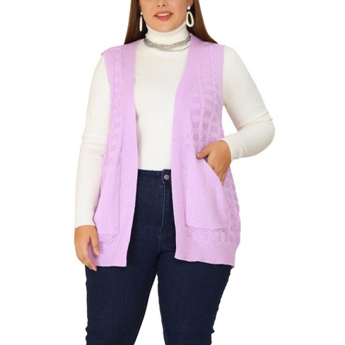 womens chunky knit cardigan plus size