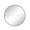 Black Circular Bathroom Mirror, Round Vanity Mirror Dressing Mirror, for Bathroom, Living Room, Bedroom Wall Decor - 3 of 4