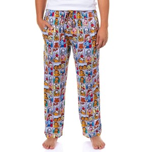 Garfield Pajamas Men's Character Comic Squares Lounge Sleep PJ Pants - 1 of 4