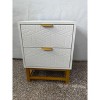 3 Drawers Dresser for Bedroom, Dresser with Metal Legs, Wood Dressers Chest Organizer with Wide Storage, Modern Chest of Drawers for Bedroom,White - 2 of 4