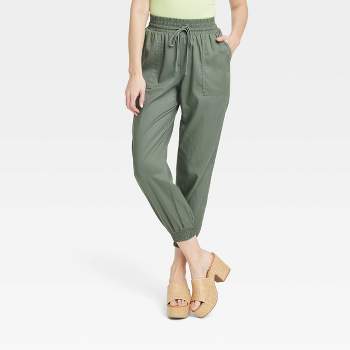Women's High-Rise Tapered Fluid Ankle Pull-On Pants - A New Day™ Gray XL -  Yahoo Shopping