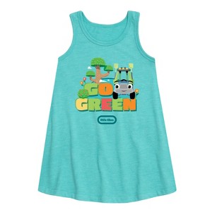 - Little Tikes - Go Green Graphic Sleeveless Aline Dress - 1 of 3