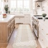 Washable Modern Scalloped Rug Non Slip Low Pile Rug Soft Contemporary Floor Cover Foldable Indoor Carpet for Living Room Bedroom Playroom Nursery - 3 of 4