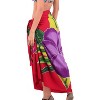 LA LEELA Women's Bikini Beach Wrap Swimwear Cover up Skirt Bathing suit Summer Wraps Sarong Swimsuits for Women One Size Red, Floral - 2 of 4