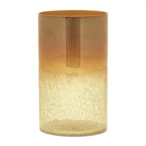 Gold Ombre Crackle Glass Vase (Set of 2) - 1 of 3