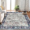 Boho Rugs Non Slip - Machine Washable Floral Area Rug for Living Room, Bedroom - 2 of 4