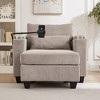 KWPZQEB Convertible Chaise Lounge Chair Indoor with Side Pocket and Cup Holders, Phone Holder, Deep Seat Sleeper Couch Reading Chairs for Living Room - 2 of 4