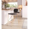Velvet Counter Stool 36.2" H, Gray with Gold Steel Frame Legs by Zuo Modern (Set of 2) - 2 of 4