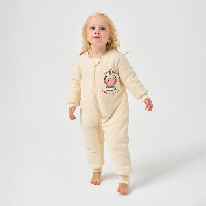 Little Plant 1.0T Super Soft TENCEL™ Modal & Organic Cotton Romper - Little Zebra - 1 of 4