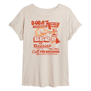 Women's - Star Wars - Boba Bbq Oversized Graphic T-Shirt - 1 of 4