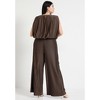 June + Vie by Roaman's Women's Plus Size Plisse Dolman-Sleeve Cropped Top - 3 of 4