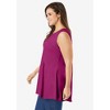 Woman Within Plus Size Sleeveless Fit-And-Flare Tunic Top - 4 of 4