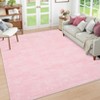 Washable Modern Solid Living Room Rugs, Abstract Indoor Contemporary Floor Carpet for Bedroom Dining Room - 2 of 4