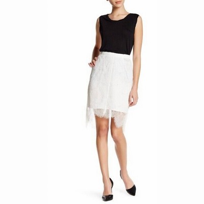 Women's Lace High-Low Overlay Pencil Skirt - cupcakes and cashmere