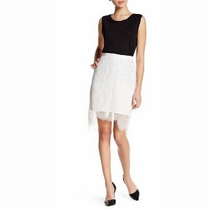 Women's Lace High-Low Overlay Pencil Skirt - cupcakes and cashmere - 1 of 2
