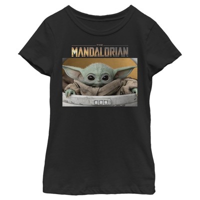 Girl's Star Wars: The Mandalorian The Child Bassinet T-shirt - Black ...