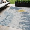 Denim Blue And Sky Blue Abstract Washable Indoor Outdoor Area Rug - 2 of 4