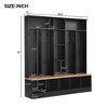 Hall Tree with Storage Bench, Multifunctional Coat Rack and 8 Entrance Hooks RE- ModernLuxe - 3 of 4