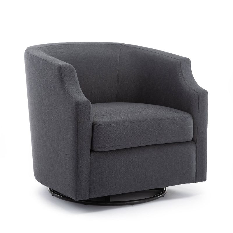 Comfort Pointe Infinity Swivel Glider Barrel Accent Chair, 1 of 12