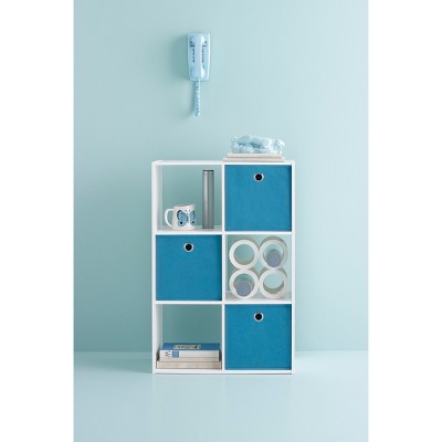 White Stackable 6 Cube Organizer Shelf