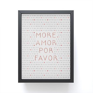 Orara Studio More Amor Quote Rose Gold Framed Mini Art Print 4" (H) x 3" (W) x 1" (D) - Society6 - 1 of 3